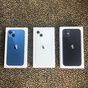 iPhone boxes. Blue, white, black. iPhone 13 and iPhone 11. Perfect for Christmas